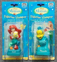 Disney RoseArt Little Mermaid Flounder Figurine Stamper Complete Set New... - $19.99