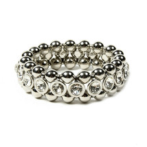 Amrita Singh Silver Crystal Hannah Stretch Bracelet BRC 9029 NWT - $24.26