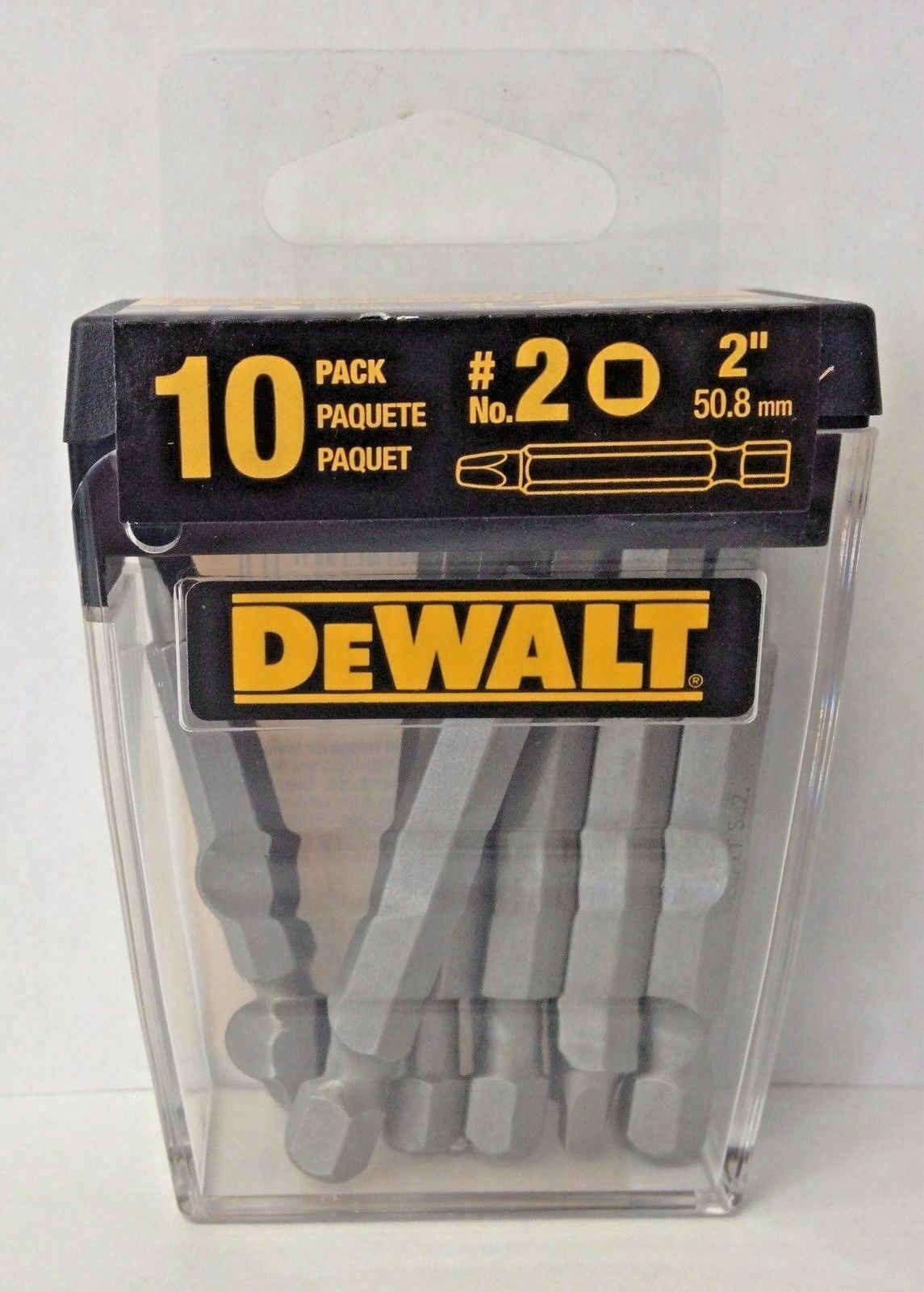 Primary image for Dewalt DW2212B10C #2 x 2" Square Recess Power Bit 10 Pack