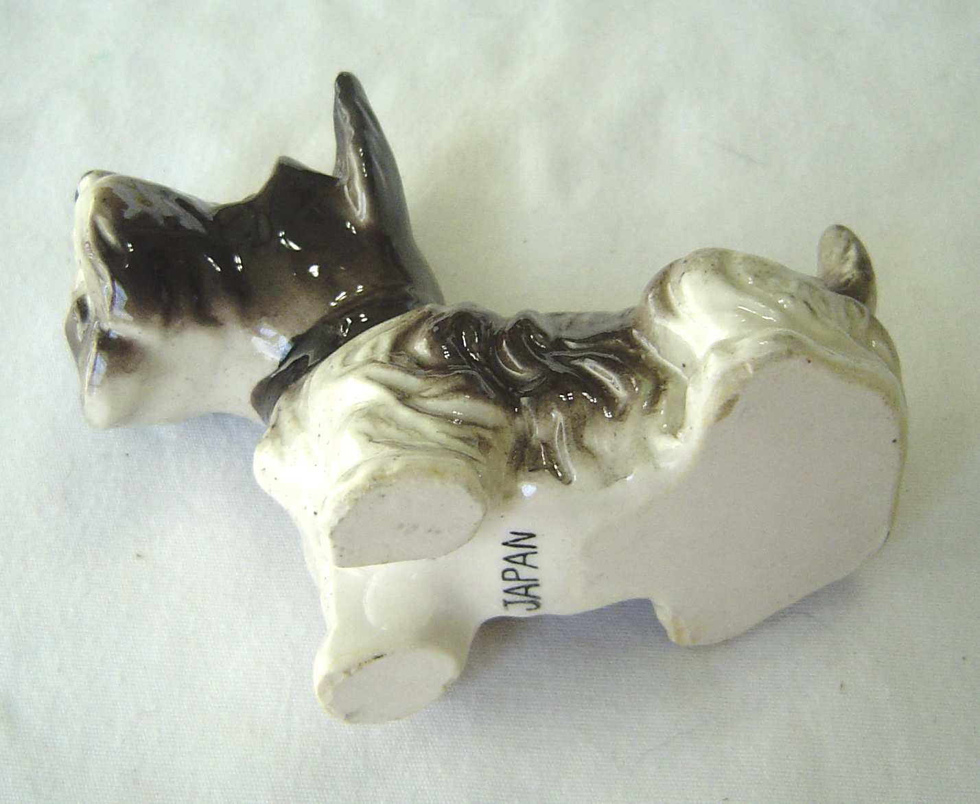 Brindle Scottish Terrier Scottie Porcelain Dog Figurine Japan New Reproduction 
