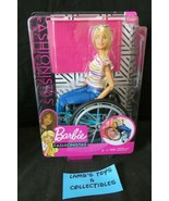 Barbie Fashionistas Doll figure #132 Blonde with Rolling Wheelchair pink... - $40.74