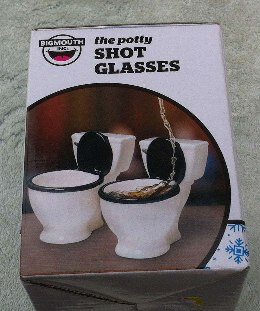 Primary image for Bigmouth the Potty shot glasses (toilet), new
