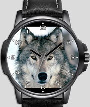White Wolf Stare Unique Unisex Beautiful Wrist Watch UK FAST - $54.00