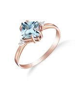 Galaxy Gold GG 1.77 Carat 14k Solid Rose Gold Ring with Natural Diamonds... - $318.77