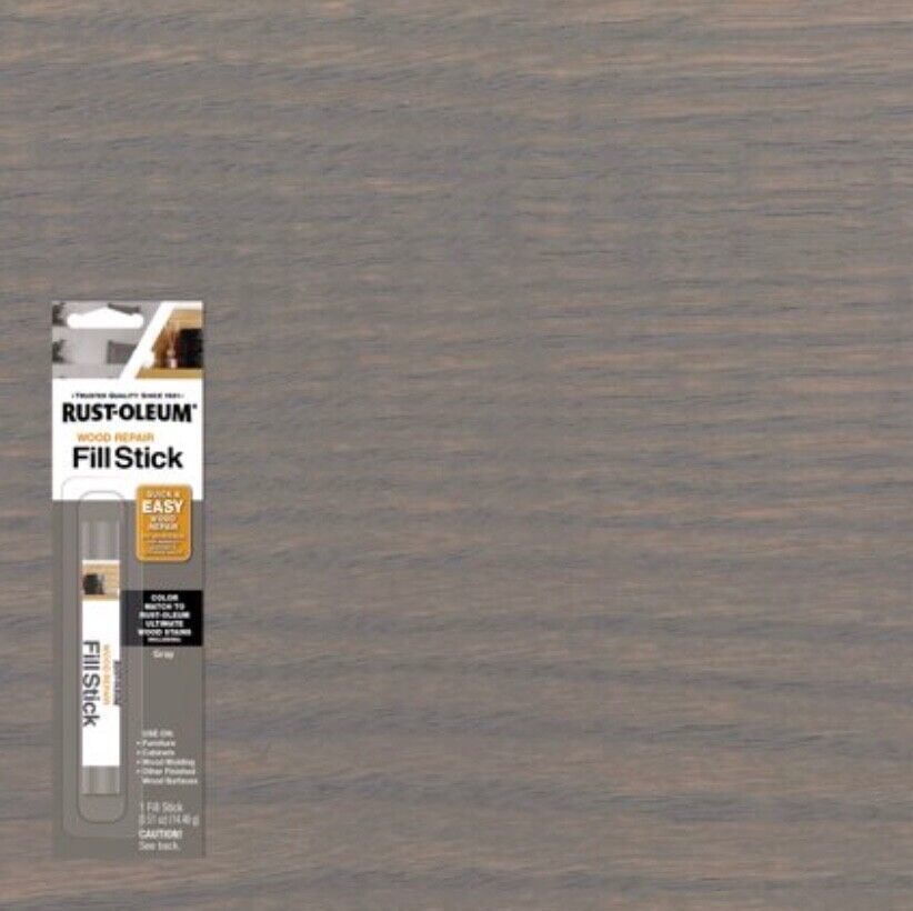 RustOleum Wood Repair Fill Stick, Gray, .5 Oz. Stick, Quick & Easy Wood Repair Other Paint