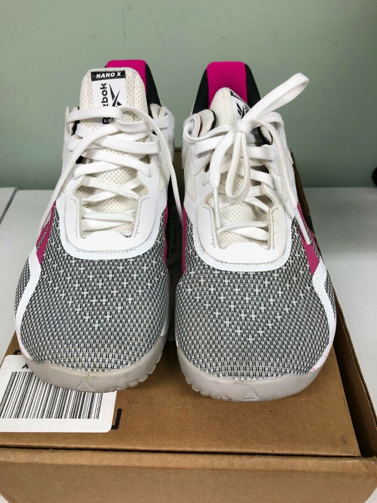 Reebok Women's Nano 9 Cross Trainer Shoes Size 9M White/Pink FV6769 ...