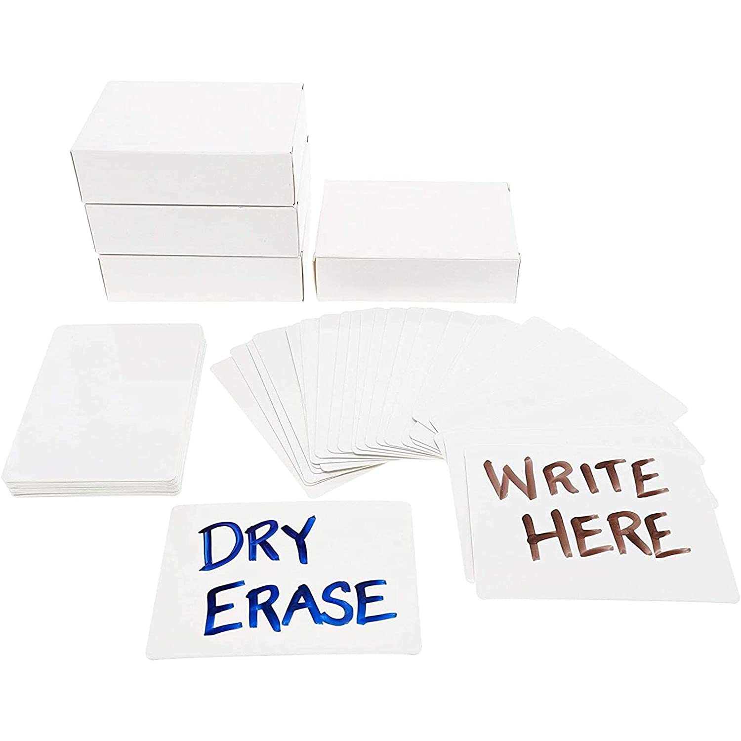 Blank Dry Erase Flash Cards For Studying, Games (2.5 X 3.5 In, 216 Pie