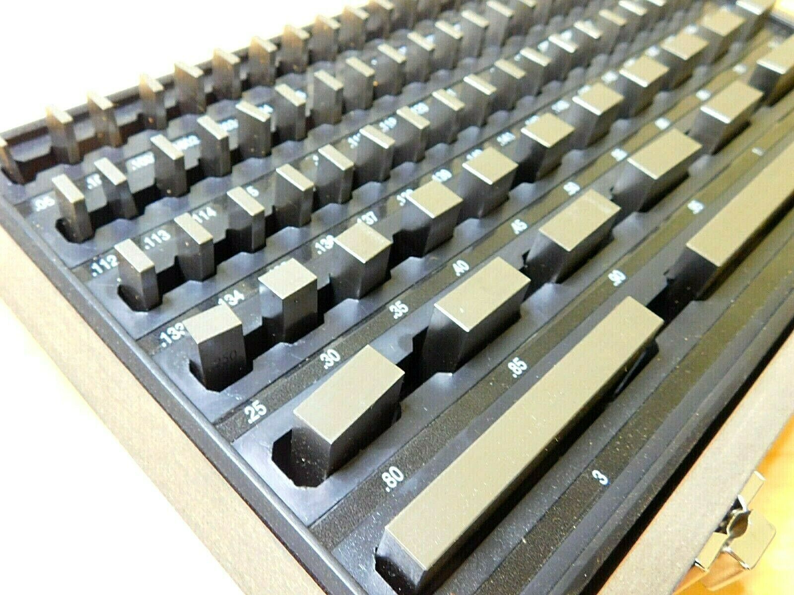 Images 81 Piece Steel Gage Block Set 0.05 to 4" Grade Economy 06461818