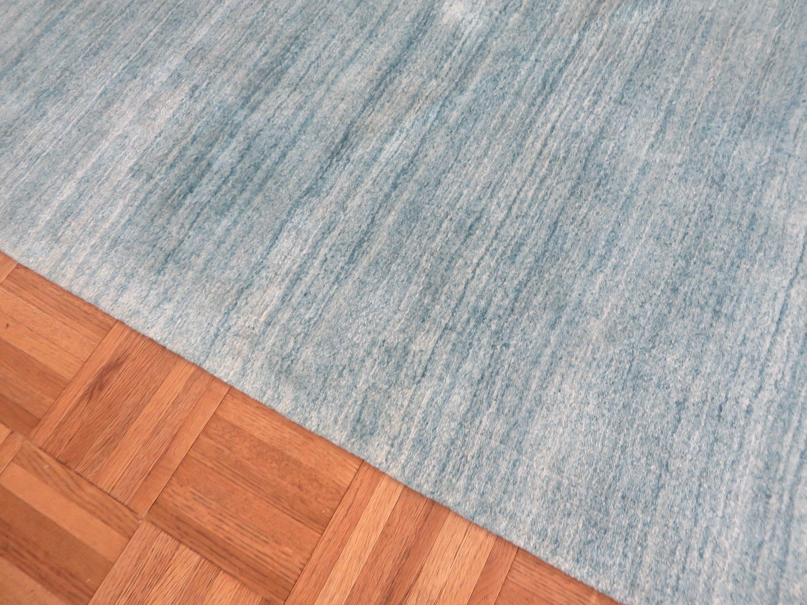 8 x 10 Hand Loomed Sky Blue Oriental Rug Bamboo Silk Modern G5027