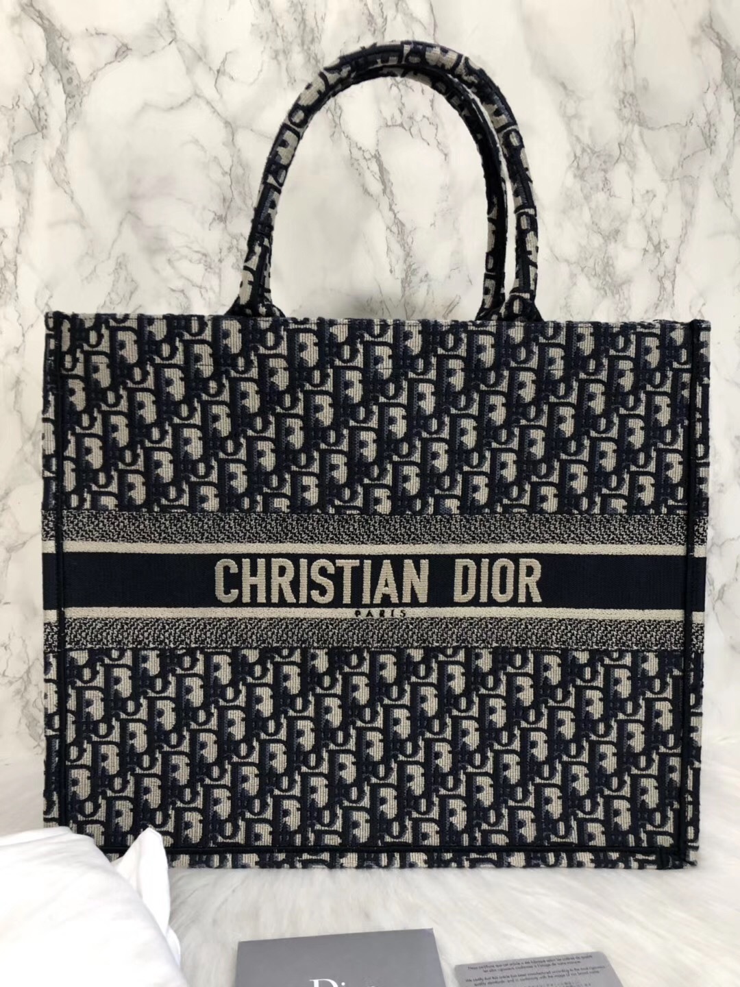 NEW AUTH CHRISTIAN DIOR 2019 CD Logo OBLIQUE BOOK TOTE BAG LIMITED RUNWAY - Handbags & Purses