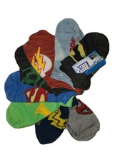 Justice League Boys 8 Pair No Show Socks Size S 4.5-8.5 NEW - $9.94