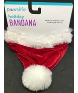 Pawslife Santa Claus Hat Holiday Bandana Pet NWT - $13.54