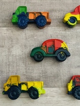Handmade Crayons Cars Trucks multicolored art crafts pre-school toddler  image 4