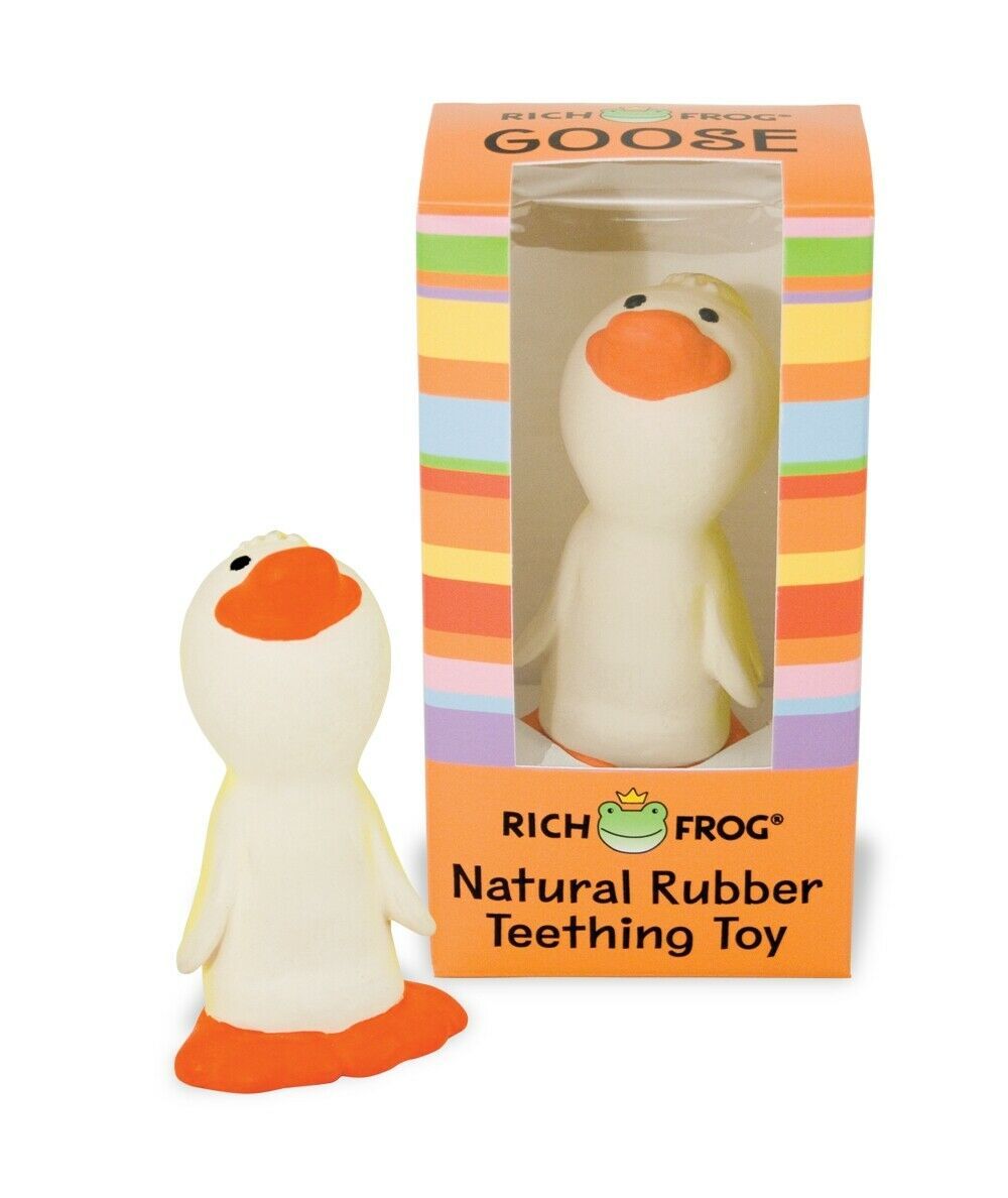 Rich Frog All Natural Latex Rubber Teething Toy Goose