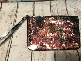 Victoria's Secret Sequin wristlet Zippered Makeup Cosmetic Bag NEW  - $12.19