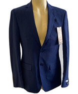 BAR III Blue Solid Skinny Fit Wrinkle-Resistant Wool Suit Separate Jacket 38S - $108.90