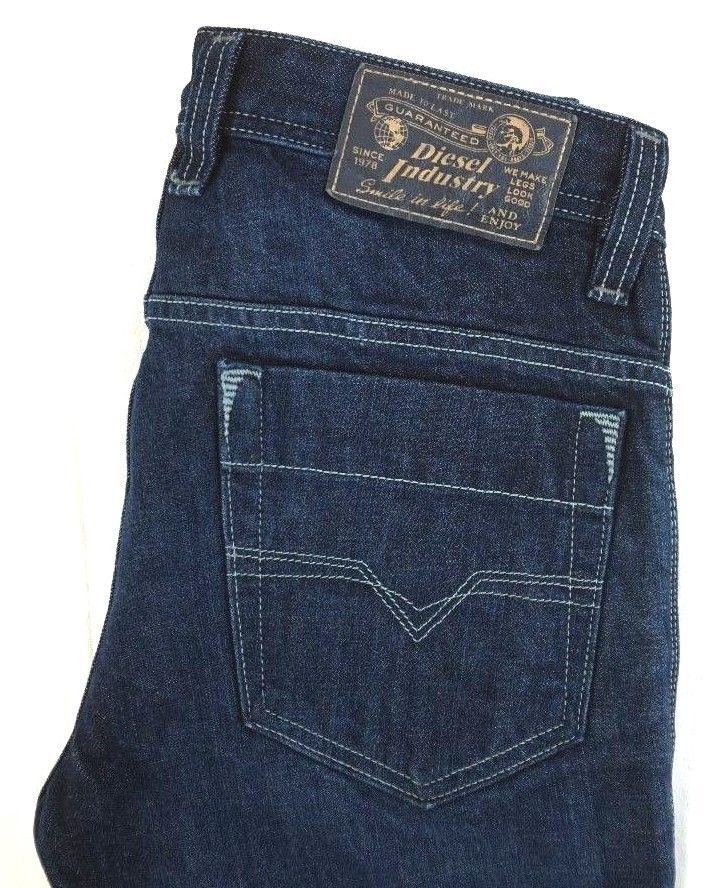 NWT DIESEL Men's Dark Wash 0RZ32 Safado Regular Slim Straight Jeans 26 ...