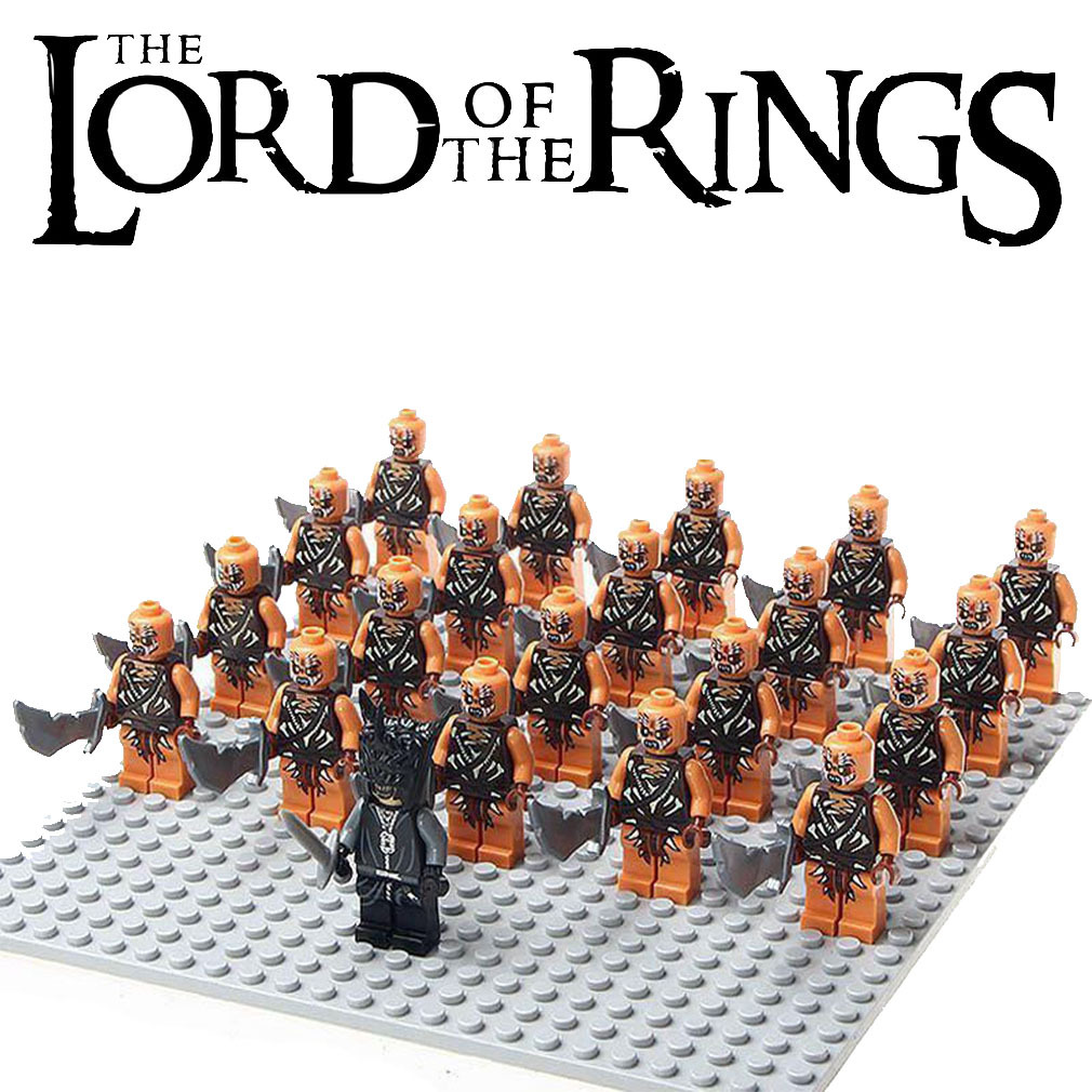 LOTR Mordor Orc Army Mouth Sauron 21 Minifigures Lot