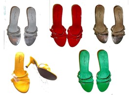 Anne Michelle Rhinestone Buckle Summer Heeled Sandals NIB Size 6.5-10 - £37.39 GBP