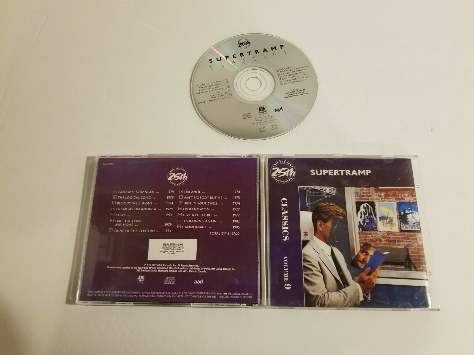 Supertramp Classics Volume 9 (CD, 1987, A&M) - CDs