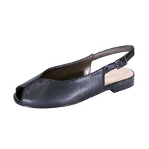  PEERAGE Eden Women Wide Width Peep Toe Slingback Comfort Leather Flats  - $54.95