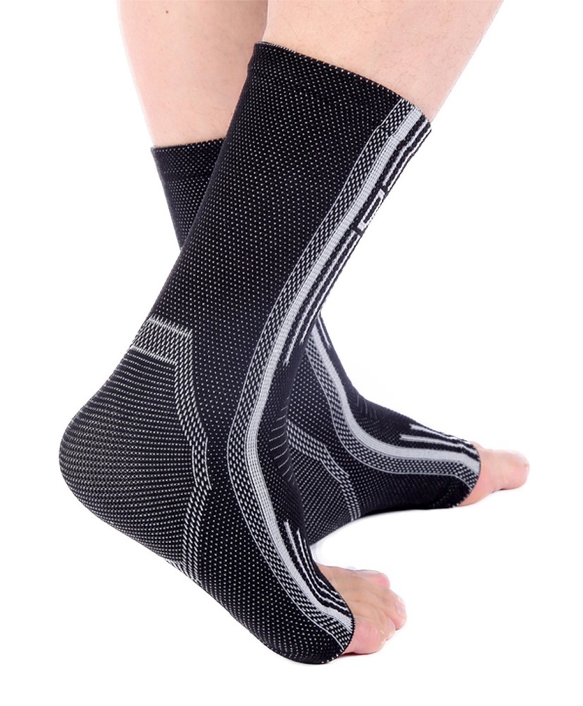 Doc Miller Ankle Brace Compression - Support Sleeve 1 Pair (Gray, XXL)