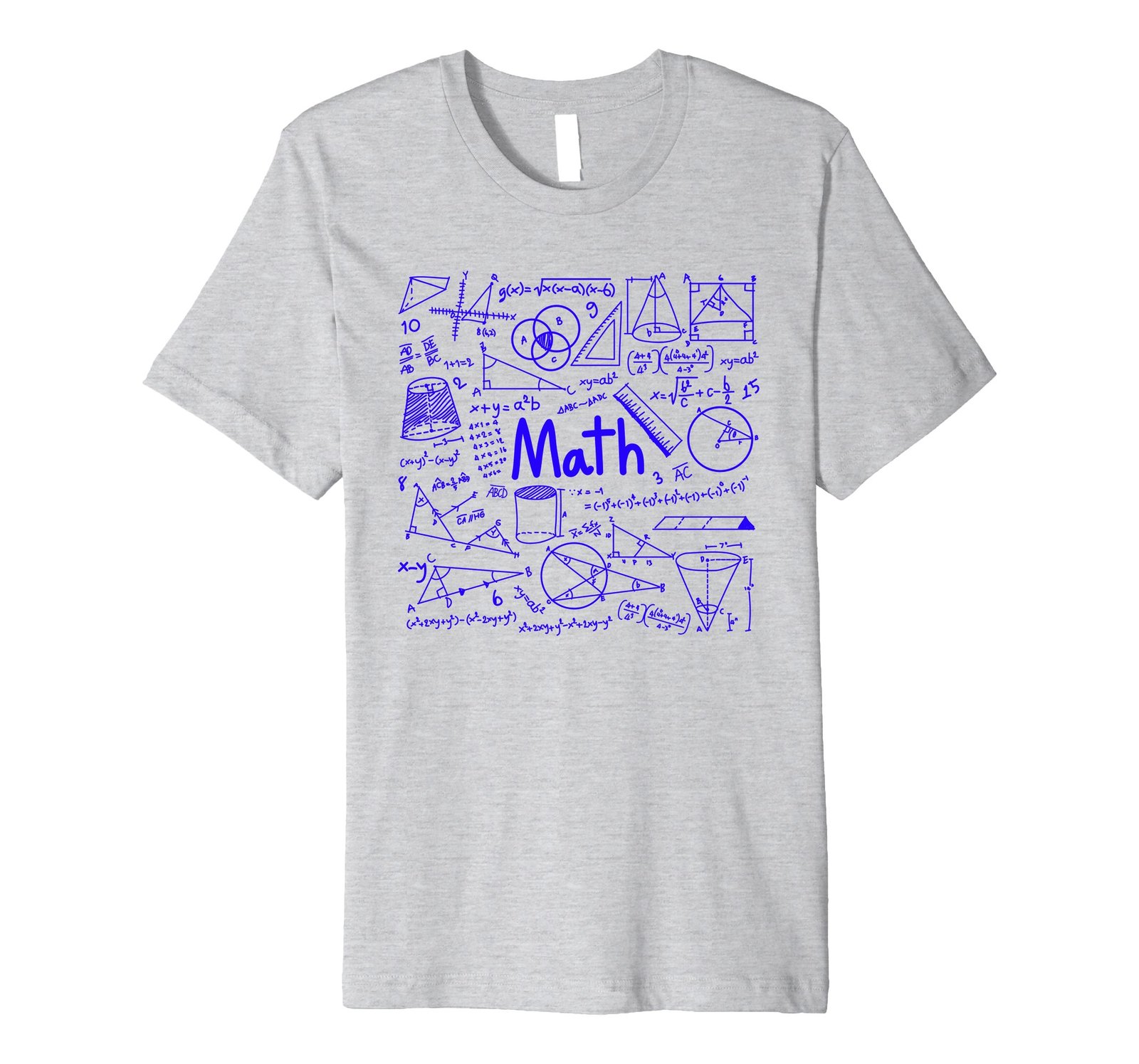 Funny Shirts Mathematics Formula Blue Doodles Math Teacher TShirt
