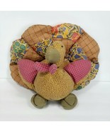 Thanksgiving Turkey Plush Stuffed Animal Brown Red Soft Paisley Brown So... - $21.77