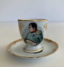 Napoleon Bonaparte ￼Porcelain De Luxe France F D Cup and Saucer Vintage ... - $24.74