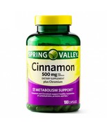 Spring Valley Cinnamon Plus Chromium Metabolism Support Capsules 500 mg ... - $15.40