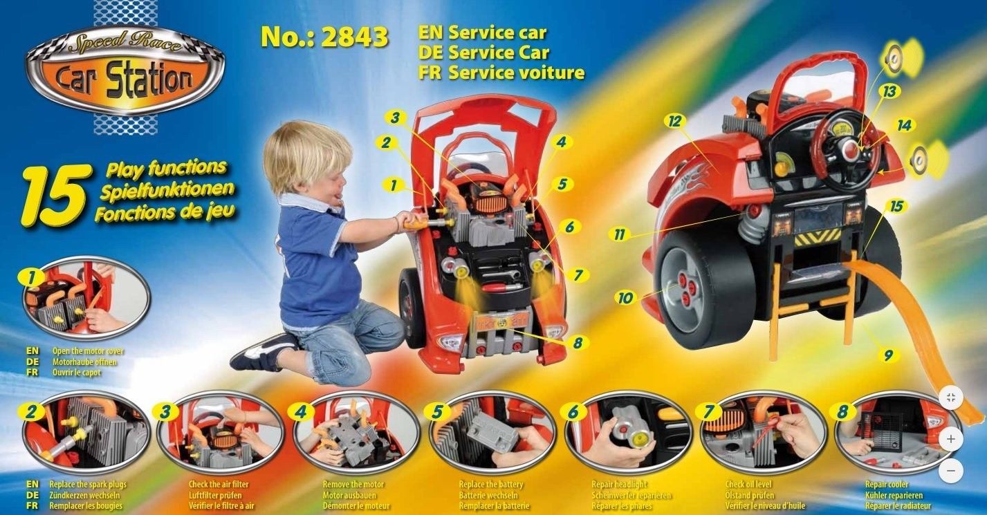 Kids Toy Car Engine Motor Repair Fix Pretend Play Mechanical ...