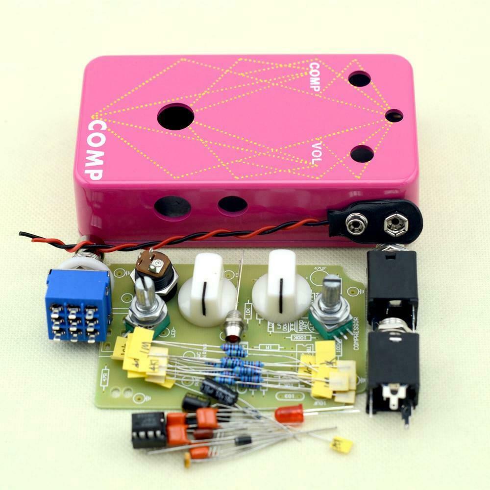 DIY Compressor Guitar Effect Pedal All Kits with 1590B and 3PDT 9PIN Foot Switch