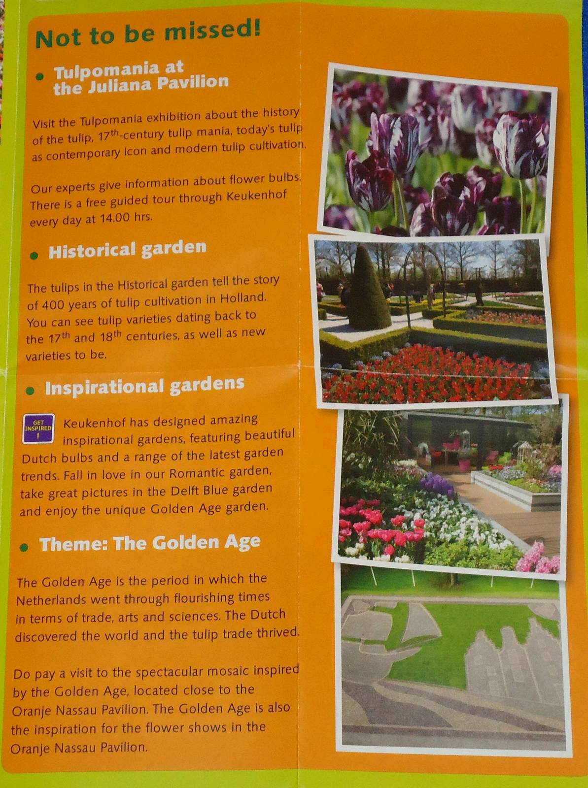 *BRAND NEW* KEUKENHOF HOLLAND BROCHURE MAP KITCHEN GARDEN FLOWER BULBS ...