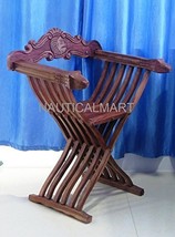 ANTIQUE MEDIEVAL RENAISSANCE SAVONAROLA FOLDING X CHAIR