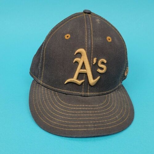 Primary image for Oakland A's Athletics New Era Fitted Baseball Hat Cap Size 7 Brown 59fifty