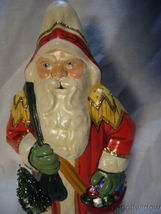 Vaillancourt Folk Art Ornate European Father Christmas Sack & Tree Signed  image 5