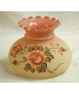 Fenton Art Glass Burmese Globe Ruffled Top Rose Pattern Vintage - $257.39