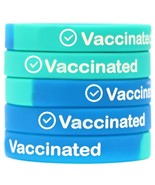 5 of VACCINATED Wristbands - Wear With Pride - High Quality Vaccine Sili... - $8.79