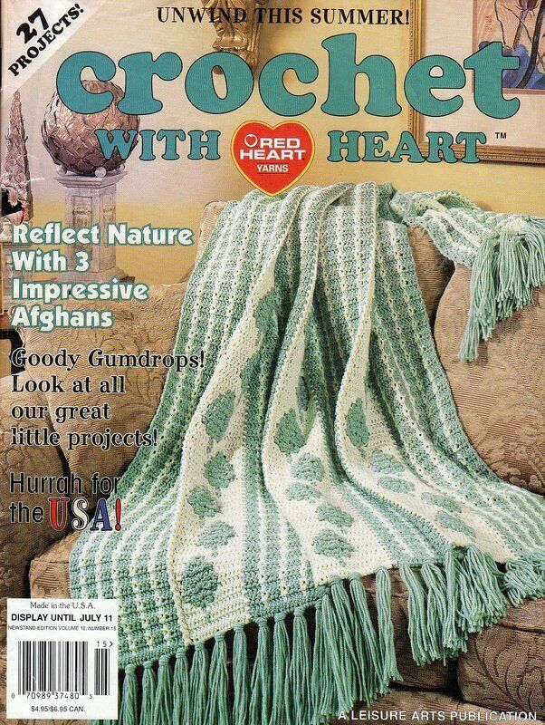 Crochet With Heart Vol 12  #15 June 2000 Leisure Arts / Red Heart 27 Projects - $8.95