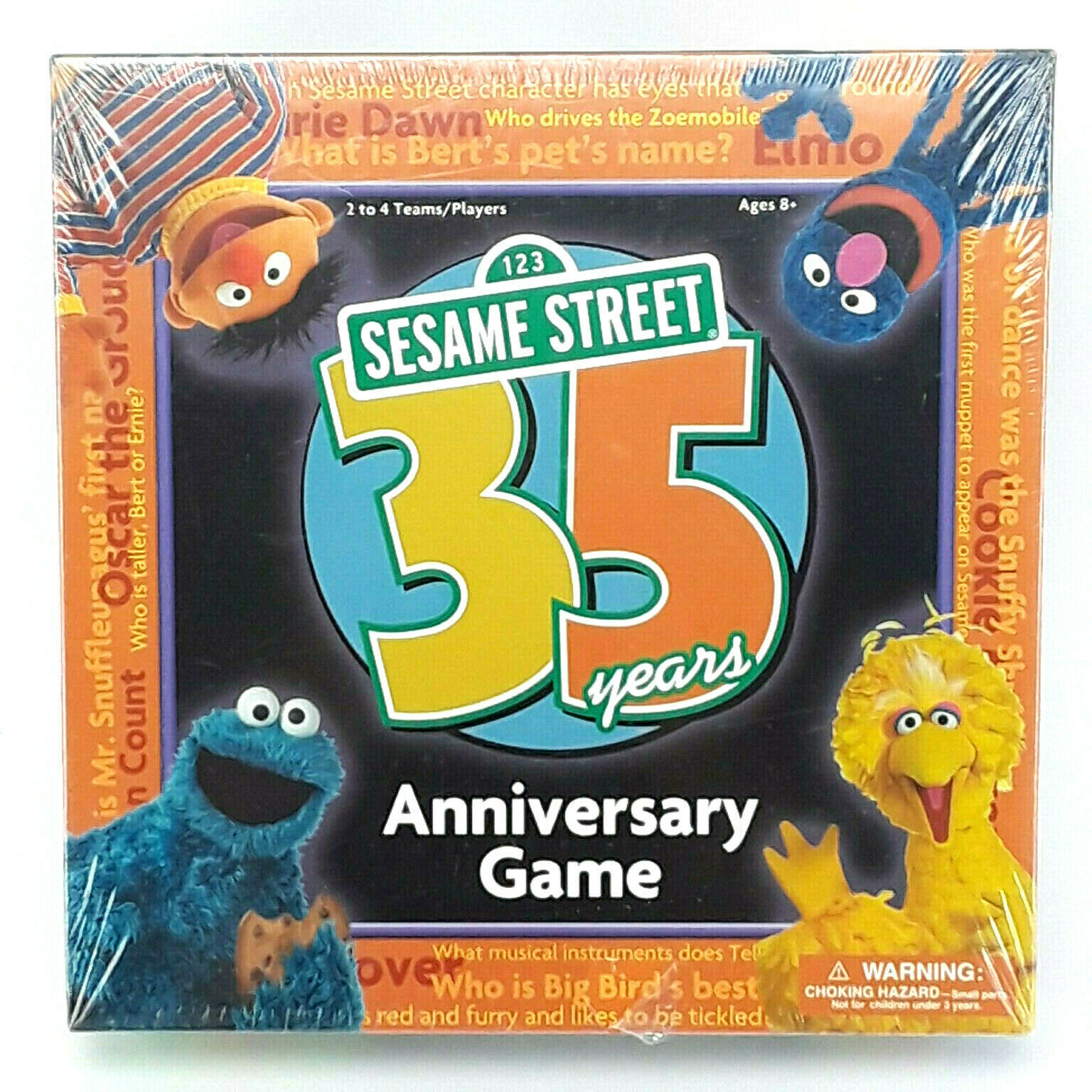 Sesame Street 35 Years Anniversary Game RoseArt 2004 Triva Questions 