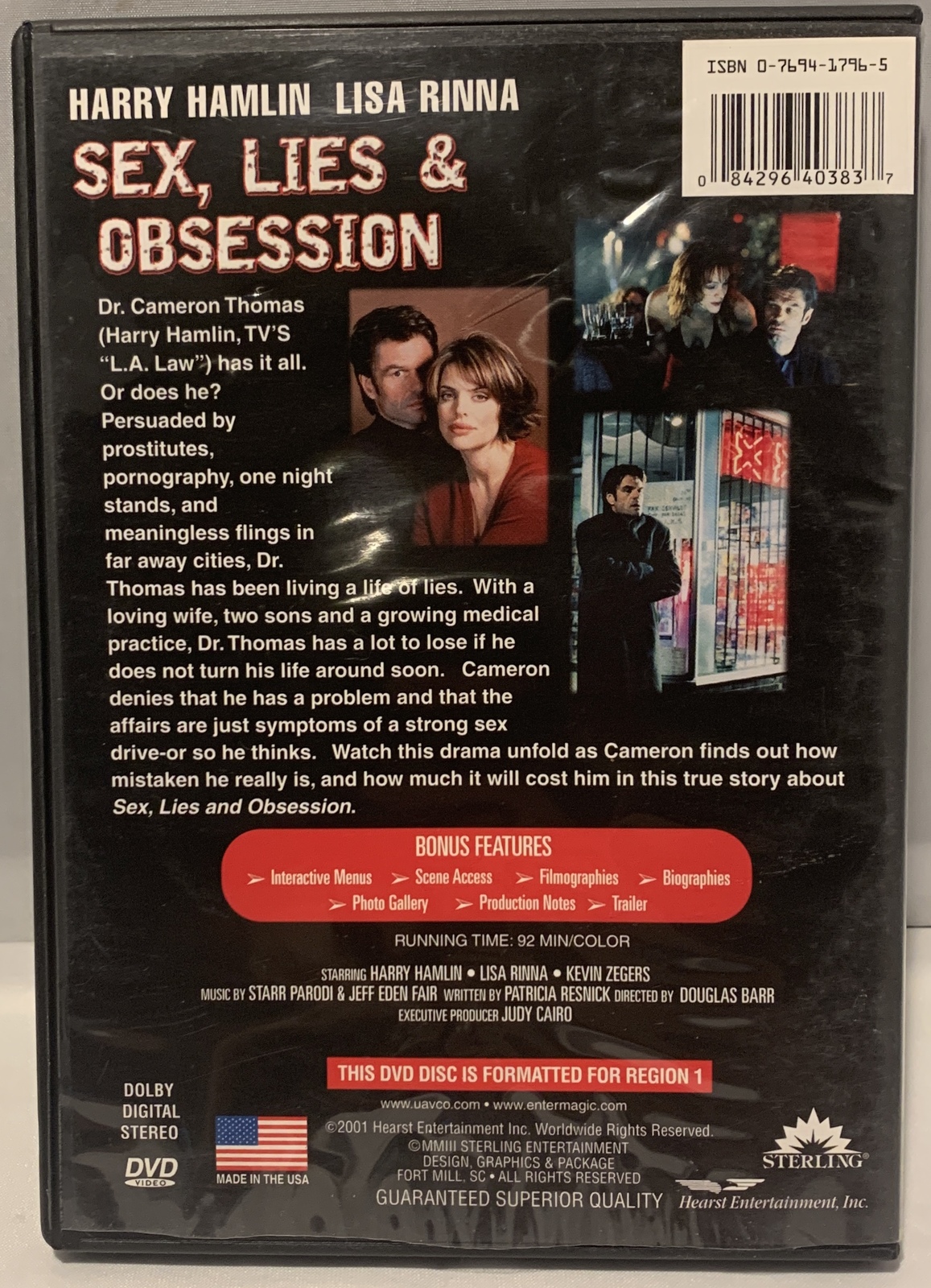 Sex Lies And Obsession Dvd 2001 Dvd Hd Dvd And Blu Ray