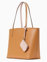 NWB Kate Spade Ava Reversible Tan Brown Beige Leather Tote Pouch K6052 G... - $134.99
