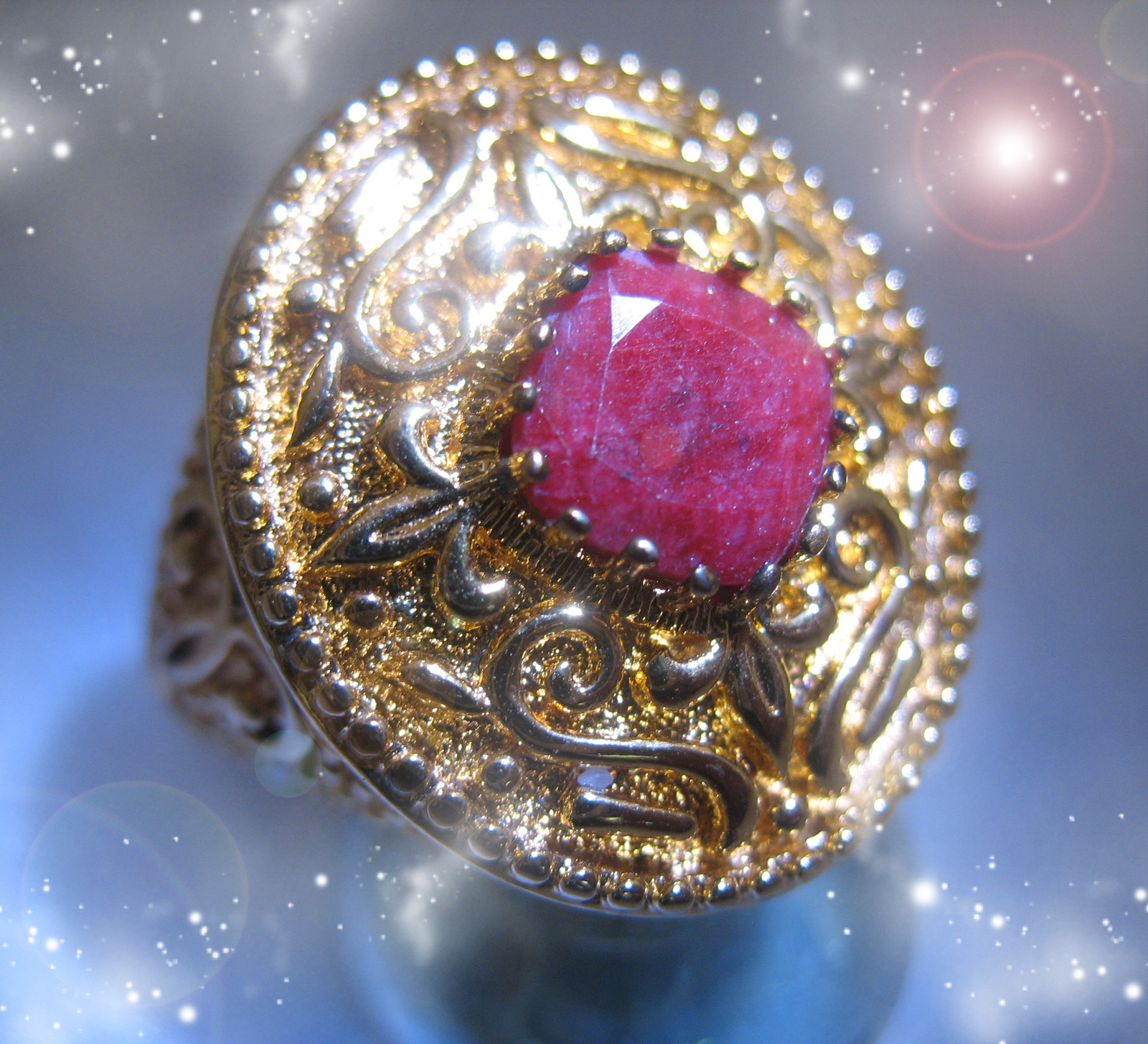 HAUNTED RUBY RING THE HIGHEST GLORIOUS QUEEN GOLDEN ROYAL COLLECTION ...