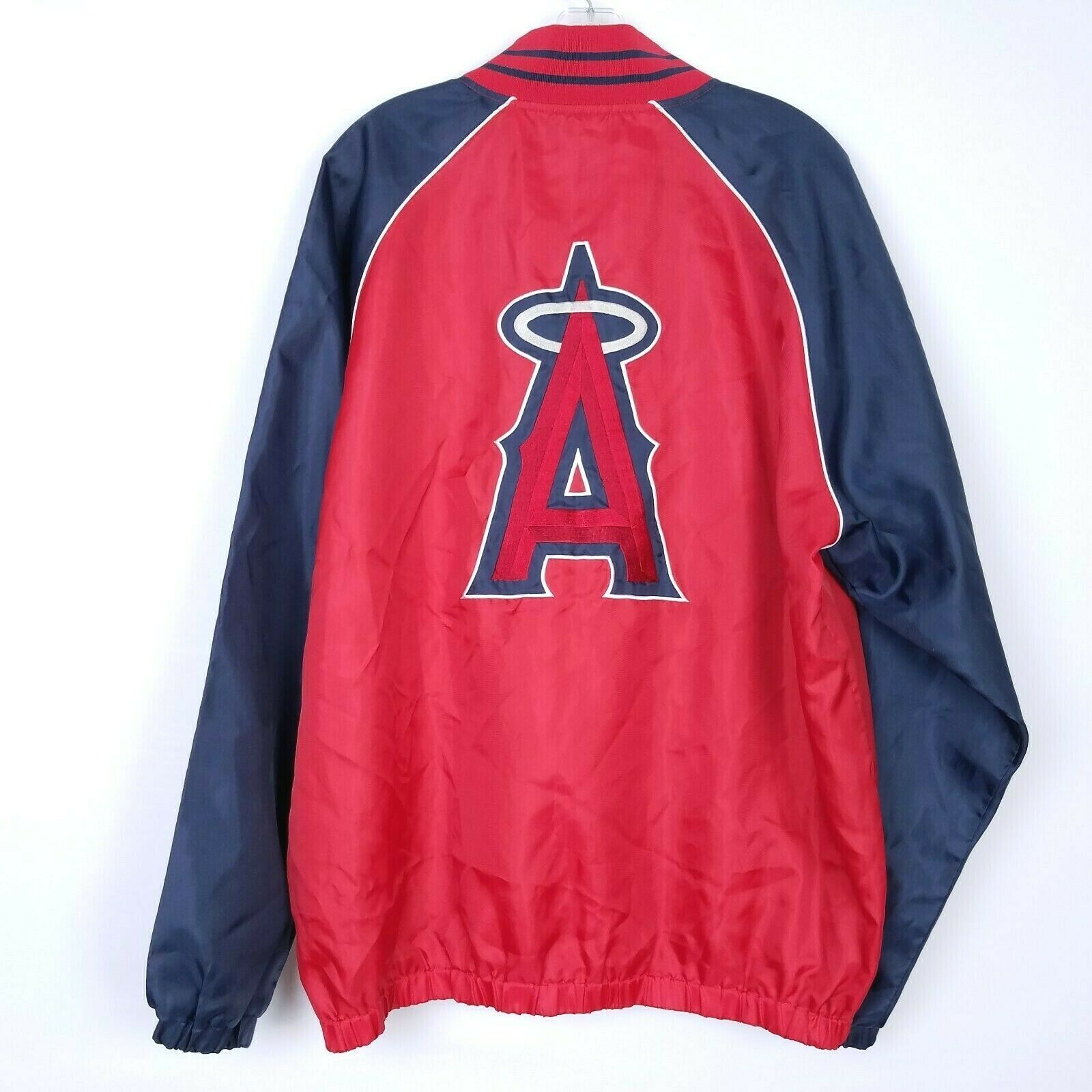 LOS ANGELES ANGELS MLB Men Size L Snap Front Embroidered Starter Jacket ...