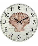 Round Wooden Kitchen Wall Decorative Clock,12&quot;,NAUTICAL,SEALIFE LARGE SE... - $19.79
