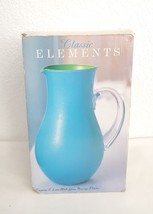 Classic Elements Turquoise &amp; Lime Milk Glass Beverage Pitcher 38.8 oz - $29.69