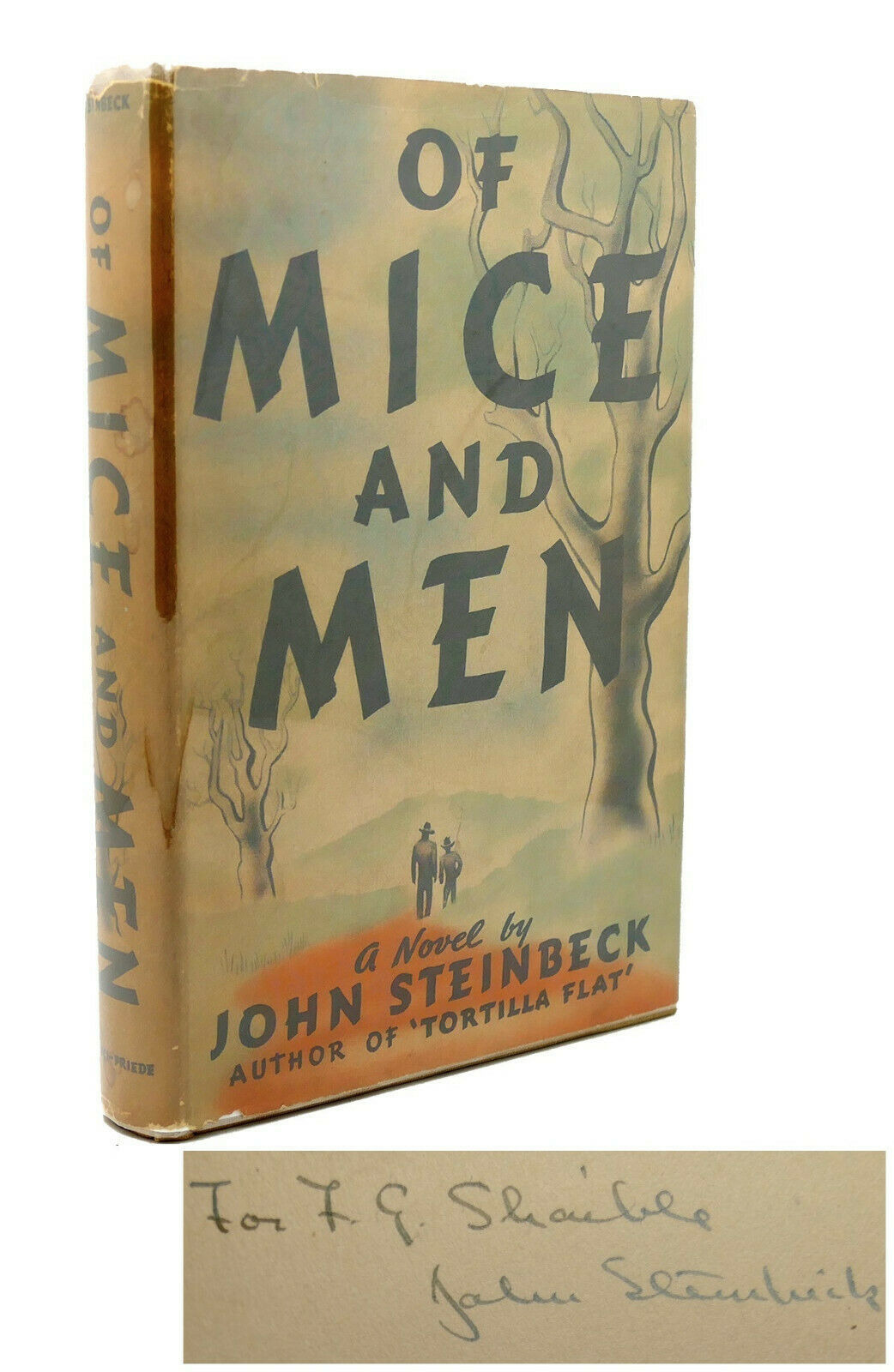 John Steinbeck OF MICE AND MEN Signed 1st Issue! 1st Edition 1st ...