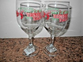 New Wine Goblets Lot  Of 2 Dont get Your Tinsel in a Tangle - $10.66