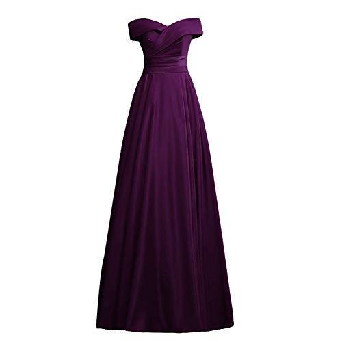 Plus Size Off The Shoulder Long Formal Prom Evening Dress Dark Purple US 18W