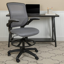 Dark Gray Mesh Drafting Chair BL-ZP-8805D-DKGY-GG - $152.95